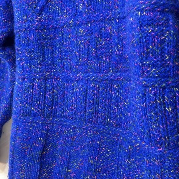 Blarney Woollen Mills Vintage 80’s Wool Mock Turtleneck Men’s Cable Knit Sweater - Picture 4 of 7